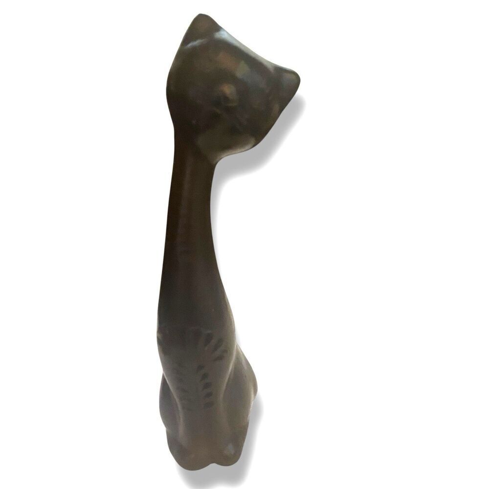 Vintage MCM Very Tall Long Neck Cat Color Black Mexico - Picture 9 of 9